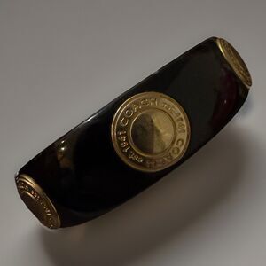 NEW Coach Limited Edition Acrylic Black Medallion Bangle Bracelet WOW!